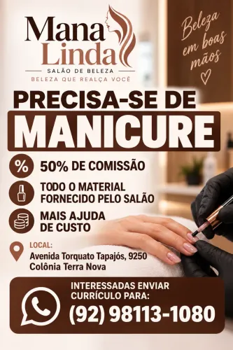 Contrata-se manicure