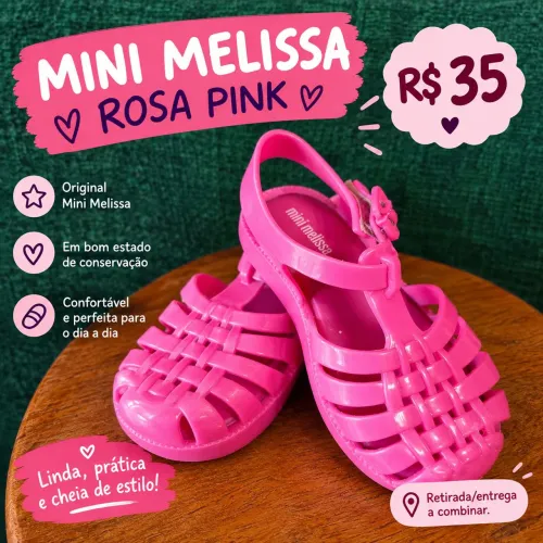 Mini Melissa Rosa Pink - infantil