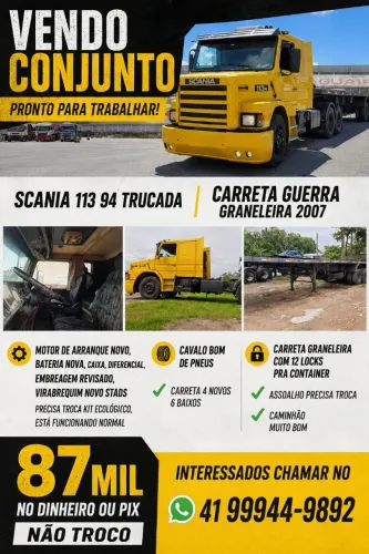 Conjunto Scania 94 + Graneleira guerra 2007