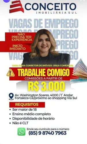 ? OPORTUNIDADE PARA CORRETOR(A) DE IMÓVEIS ?