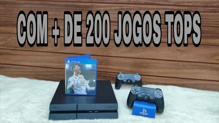 PlayStation 4 + 200 jogos tops