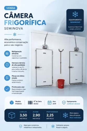 Câmara Frigorifica Seminova Congela e Resfria