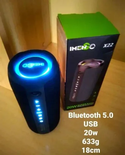 Caixa de som Imenso Bluetooth USB Leds 20w perfeito estado sem uso 