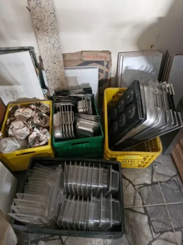 Baixelas (GN´s) para balcão self service em inox e acrílico, vários tamanhos