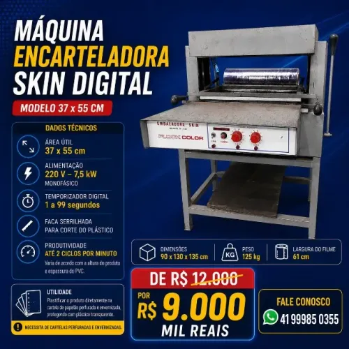*Máquina Encarteladora Skin Digital - Modelo 37 x 55 cm*