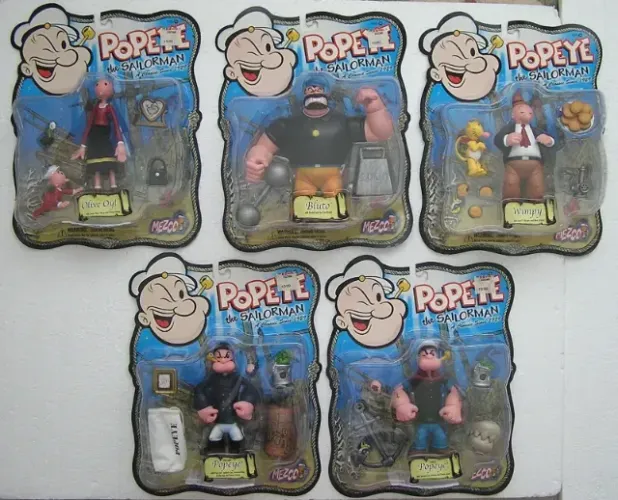 POPEYE THE SAILORMAN MEZCO 2001 ? WAVE COMPLETA LACRADA ? RARIDADE