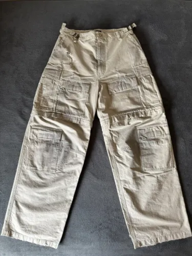 Calça Cargo Balenciaga Convertible Distressed Cotton-Ripstop Cargo Trousers