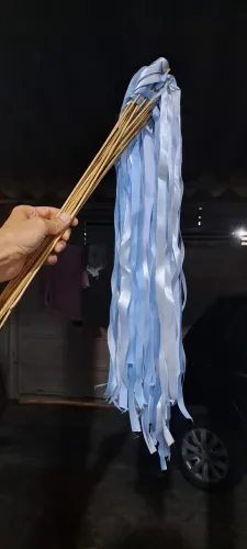 Chuva de fitas de casamento 17 varetas com fitas 