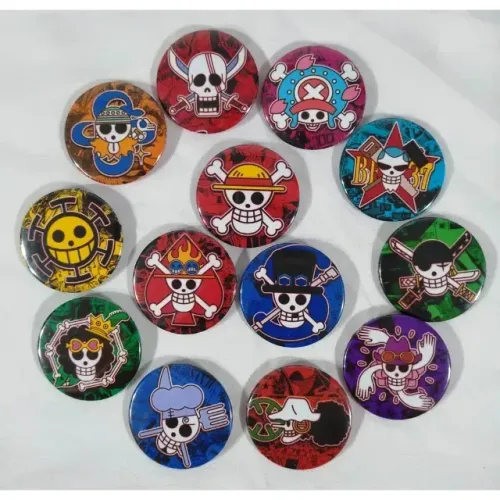 Bottons One Piece - NerdDog Store - Luffy Sanji Zoro Trafalgar Ace Sabo Gomu Gomu no Mi