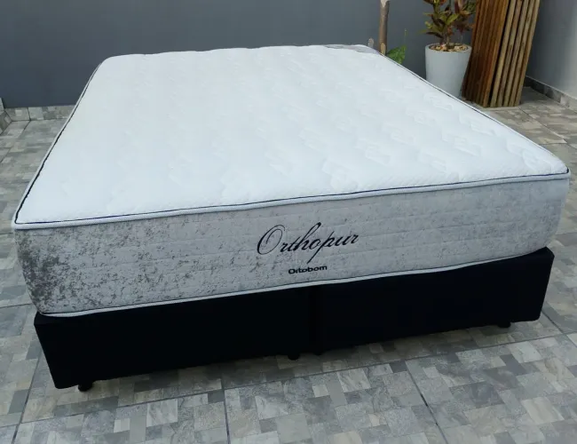 Excelente Cama Box Queen Size Orthopur Ortobom