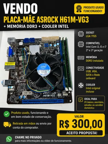 Vendo placa mãe