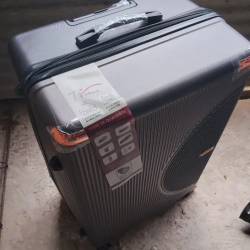 Mala grande capacidade 50 kg expansiva com vizer alça rodinha sistema de travamento