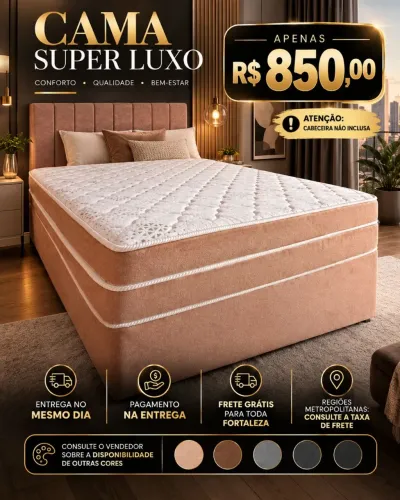 CAMA BOX LUXO CASAL II ENTREGA IMEDIATA