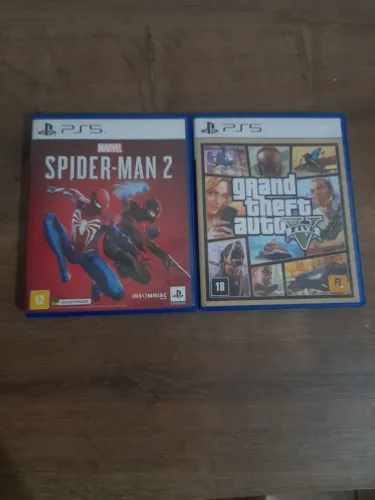 Jogos de ps5 ( spider man 2 e GTA 5 )