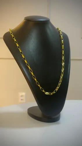 KIT CORRENTE E PULSEIRA ESTILO CARTIER 5MM MOEDA ANTIGA BANHO 18K E VERNIZ DIAMOND PROTET
