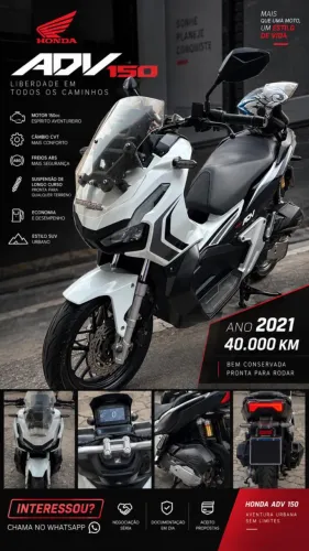 ADV 150 21/21 km baixo, zera