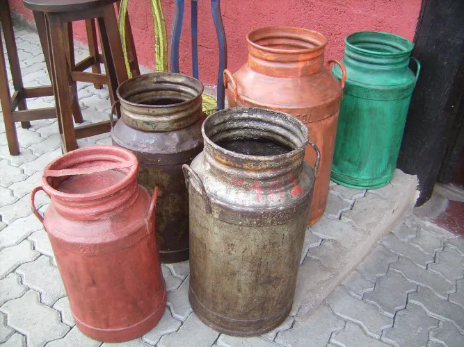 Latão de leite antigo 