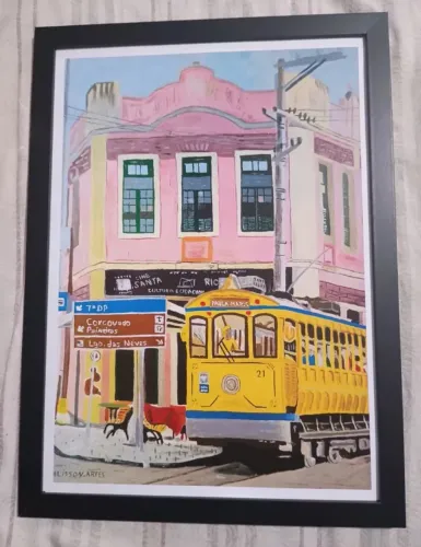 Quadro Decorativo Bonde de Santa Teresa Paula Matos