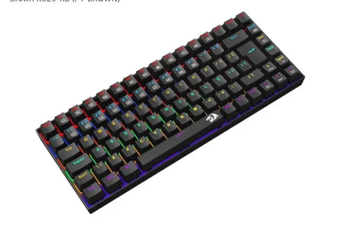 Teclado Mecânico Gamer Redragon Phantom Preto 75% Switch Brown