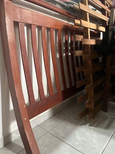 CAMA MADEIRA DE GRAVATA CASAL