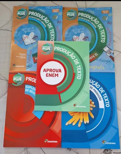 Kit de livros produção de texto moderna plus ensino médio