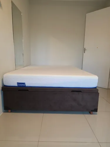 2 CAMAS BOX BAÚ CASAL COM COLCHÃO LUNNA