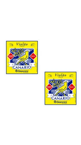 Kit 2 Encordoamento para Violão Nylon 6 cordas Giannini Canário GENWB