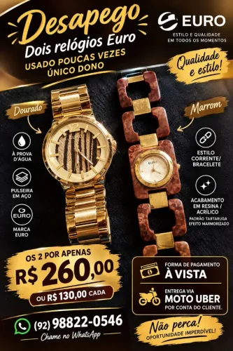 Vendo 2 relógios original de fábrica desapego