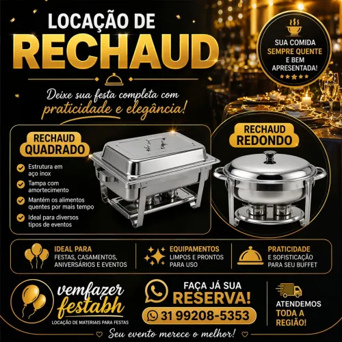 Rechaud para seu evento