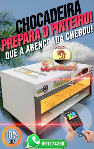 Chocadeira Baruch 72 ovos automática