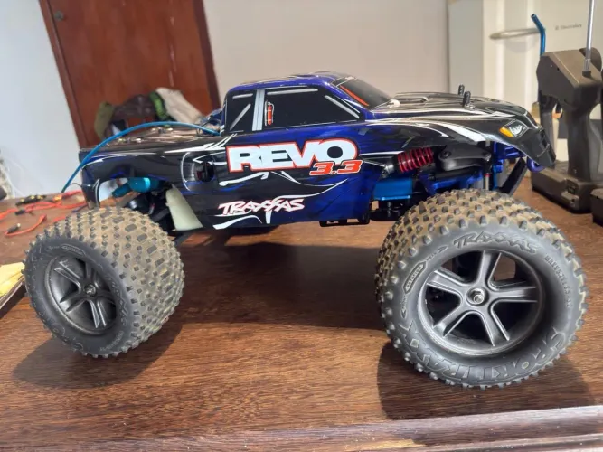 Carro Traxxas 110 Revo 3.3 4wd Monster Truck Nitro Tsm Blue