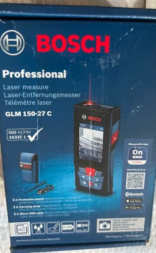 Kit medição trena Bosch laser e paquímetro Mitutoyo