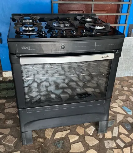 Fogão 5 bocas Mueller mesa de vidro. ENTREGO