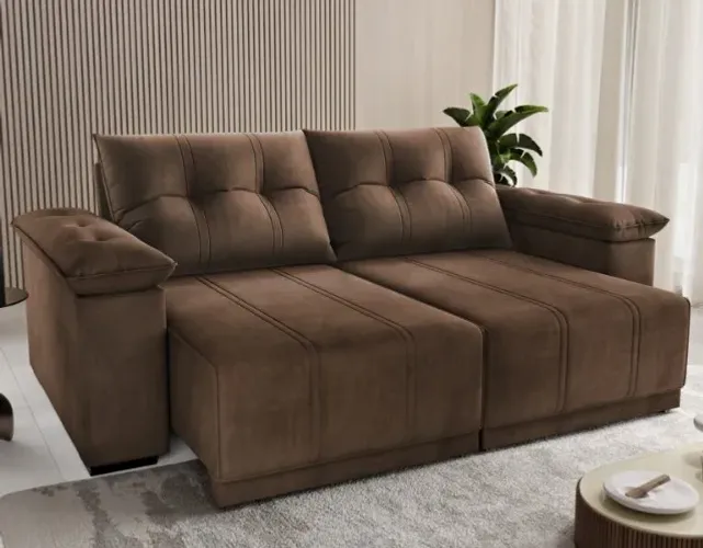 Sofá Retrátil e Reclinável Delta 2,30m Novo! Pronta Entrega!