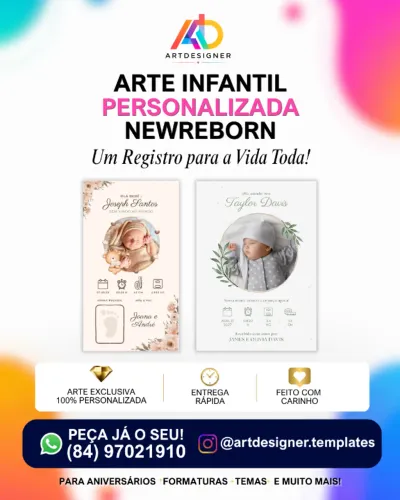 Arte Infantil Newborn Personalizada
