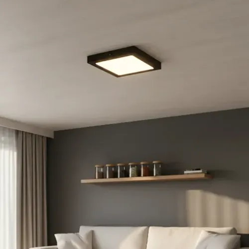 luminaria led cor amarela ideal para escritorio,residencias e lojas.