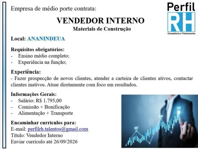 Vaga vendedor