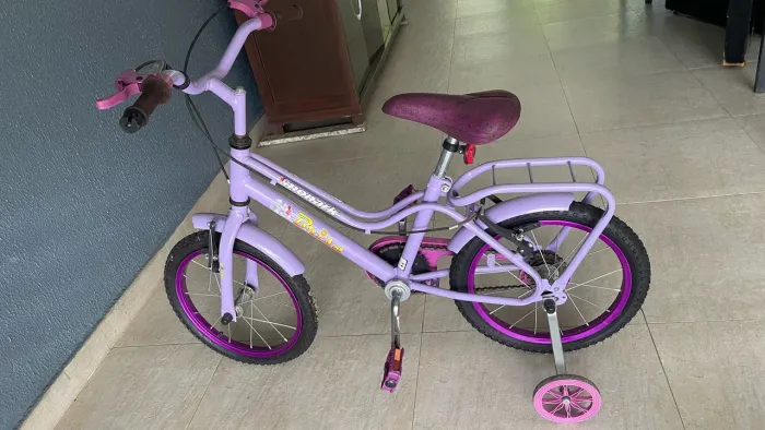 Bicicleta Infantil Monark Aro 16 Lilás com Rodinhas