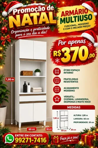Armario multiuso na promoção de Natal ,Fazemos entrega em tda manaus