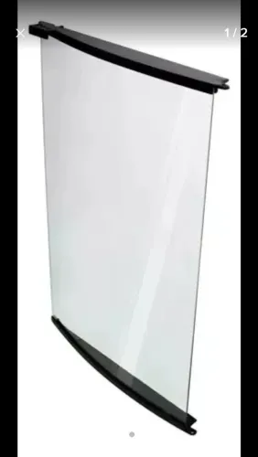 Vidro curvo para churrasqueira Arke c/os filetes