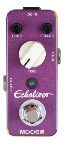 Pedal de Delay Analógico Mooer Echolizer Guitarra 9V True Bypass Violeta