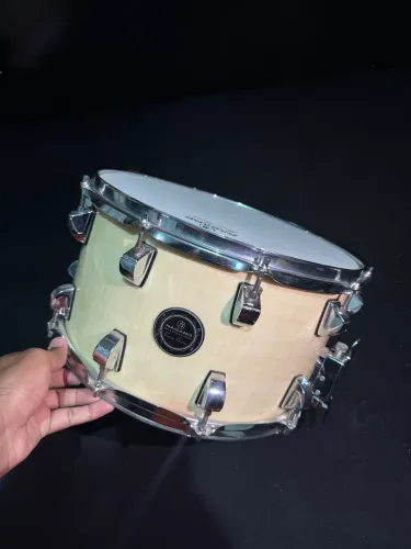 Caixa de bateria Nagano Big Beat 14" × 8" - creme
