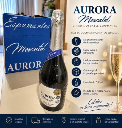 Espumante Aurora Moscatel 750 ml (16 Garrafas)