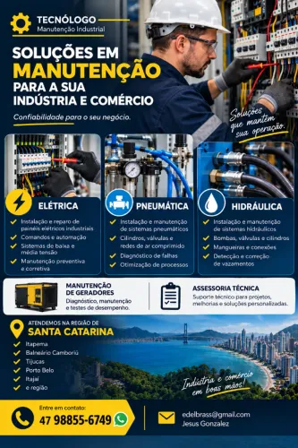 SERVIÇO DE MANUTENÇÃO INDUSTRIAL ELÉTRICA, PNEUMÁTICA E HIDRÁULICA
