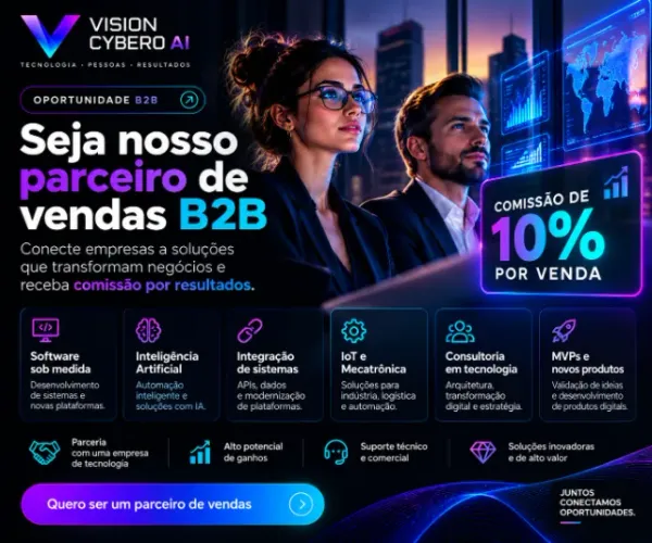 Vendedor B2B Parceiro ? Comissão de 10% | Tecnologia e IA