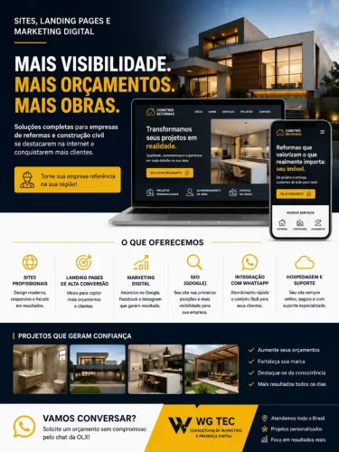 Site para Empresas de Reformas e Construção | Mais Orçamentos, Mais Clientes