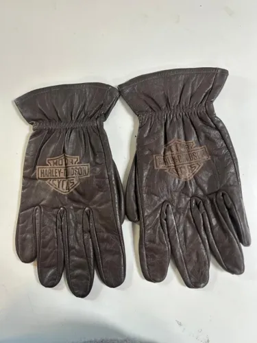 Luva Harley Davidson Couro Marrom Paralela Tamanho G Mot