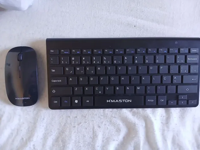 Teclado e mouse sem fio Conexão USB da Marca H'Maston Com pilha