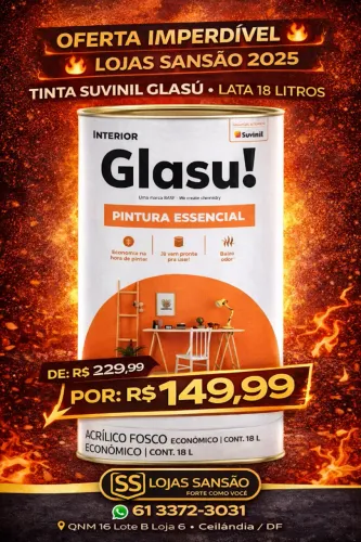 Tinta Suvinil Acrilica 18 LT Grasu Fosca 