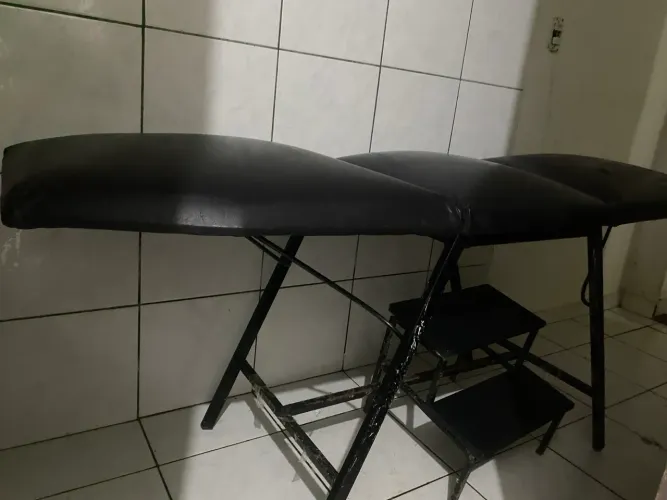 Maca Estética / tatuagem Reclinável Profissional + Escada de maca 2 Degraus.
